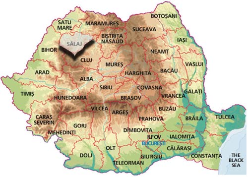 Harta judetului Salaj